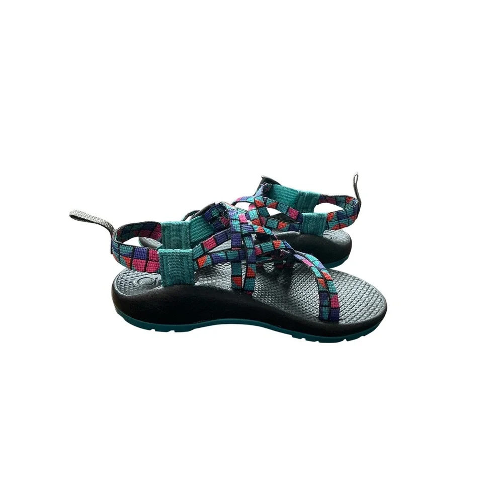 Chaco‎ Kids ZX1 Ecotread  Break Teal Multicolor Strappy Hiking Sandals Size 1
